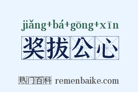 奖拔公心是什么意思的图片